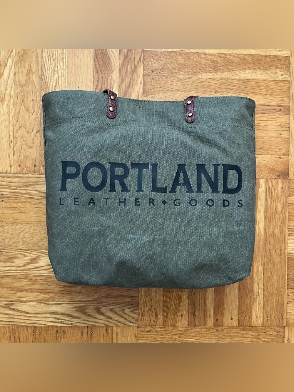 Portland Leather Canvas Tote